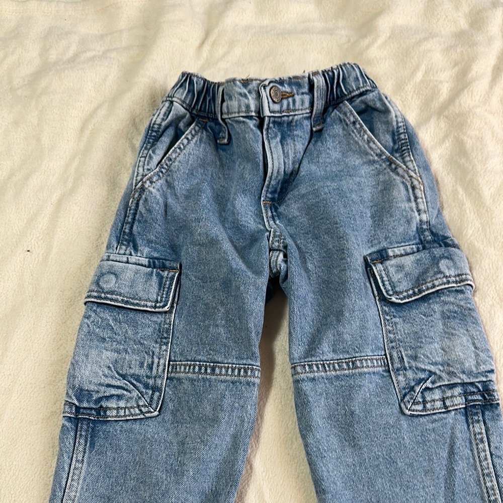 Kids' Blue Cargo Jeans
